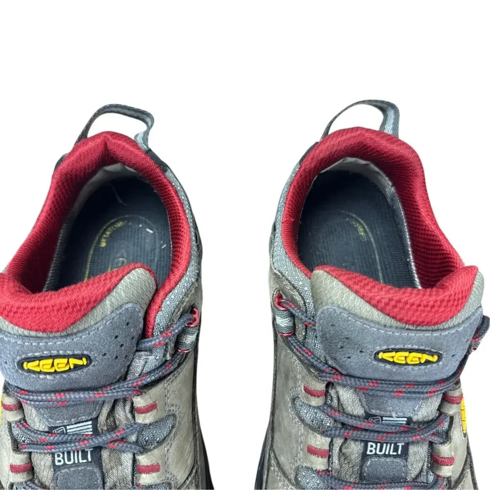 KEEN Hiking Shoes Womens 10 US Brown Red Leather Trail Sneakers Gorpcore Outdoor